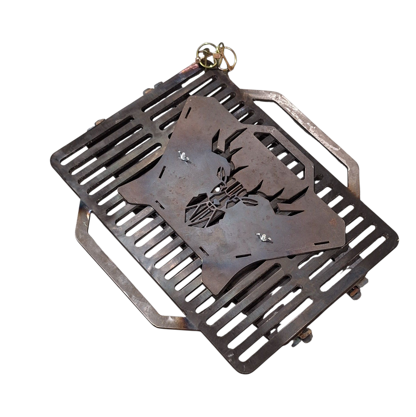 Flatpakket grill i 3 mm stål – Hjortemotiv