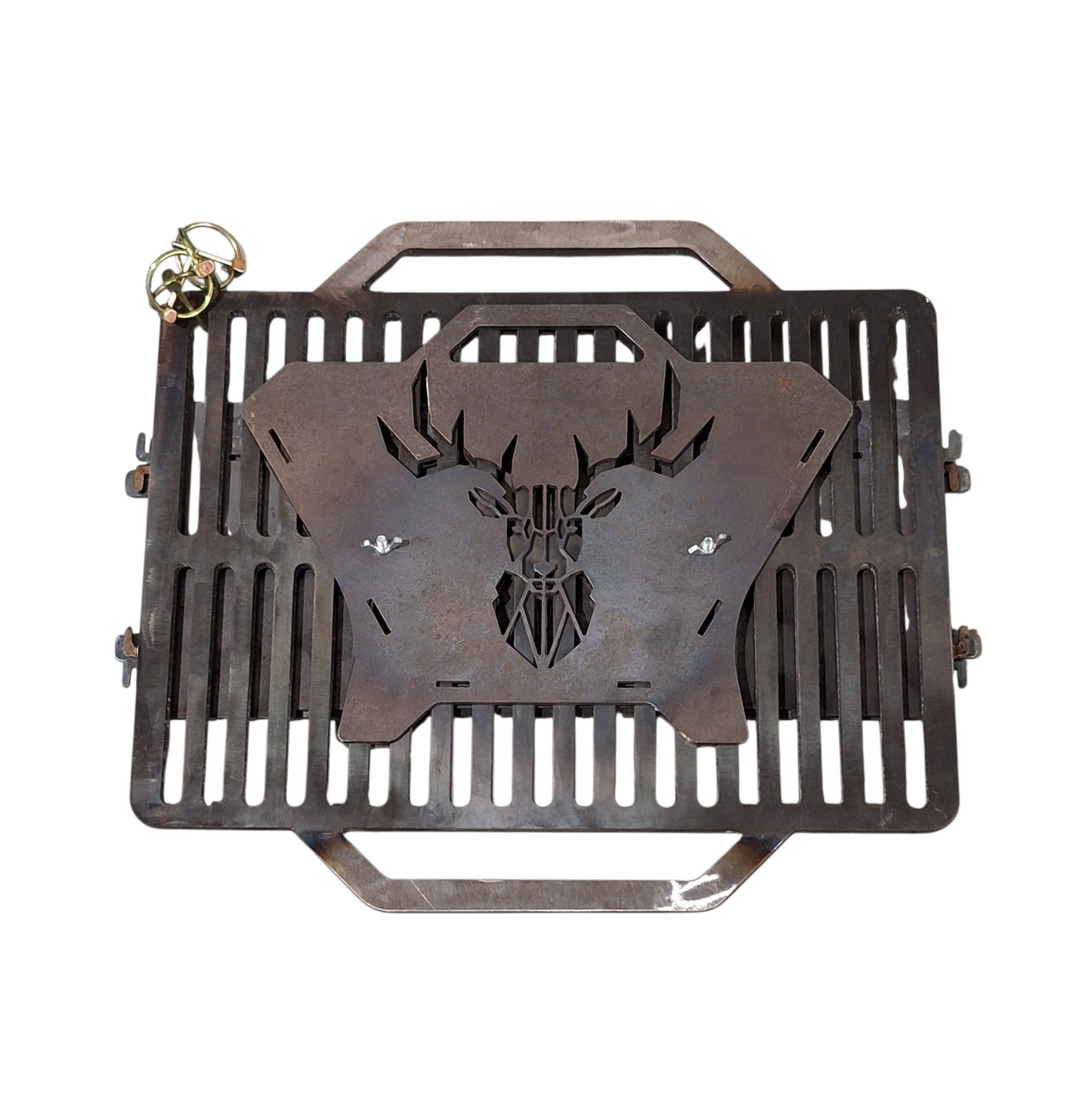 Flatpakket grill i 3 mm stål – Hjortemotiv